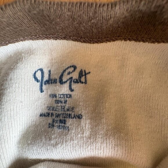 Brandy Melville Women's Cream and Brown Shirt - Picture 3 of 3